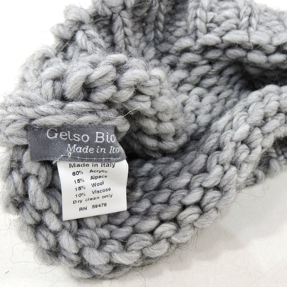 GELSO BIANCO ?? WOMEN\'S GREY WOOL/ALPACA WINTER BEANY HAT